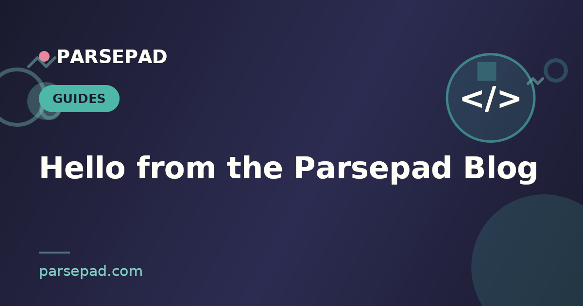 Hello from the Parsepad Blog