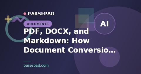 PDF, DOCX, and Markdown: How Document Conversion Actually Works