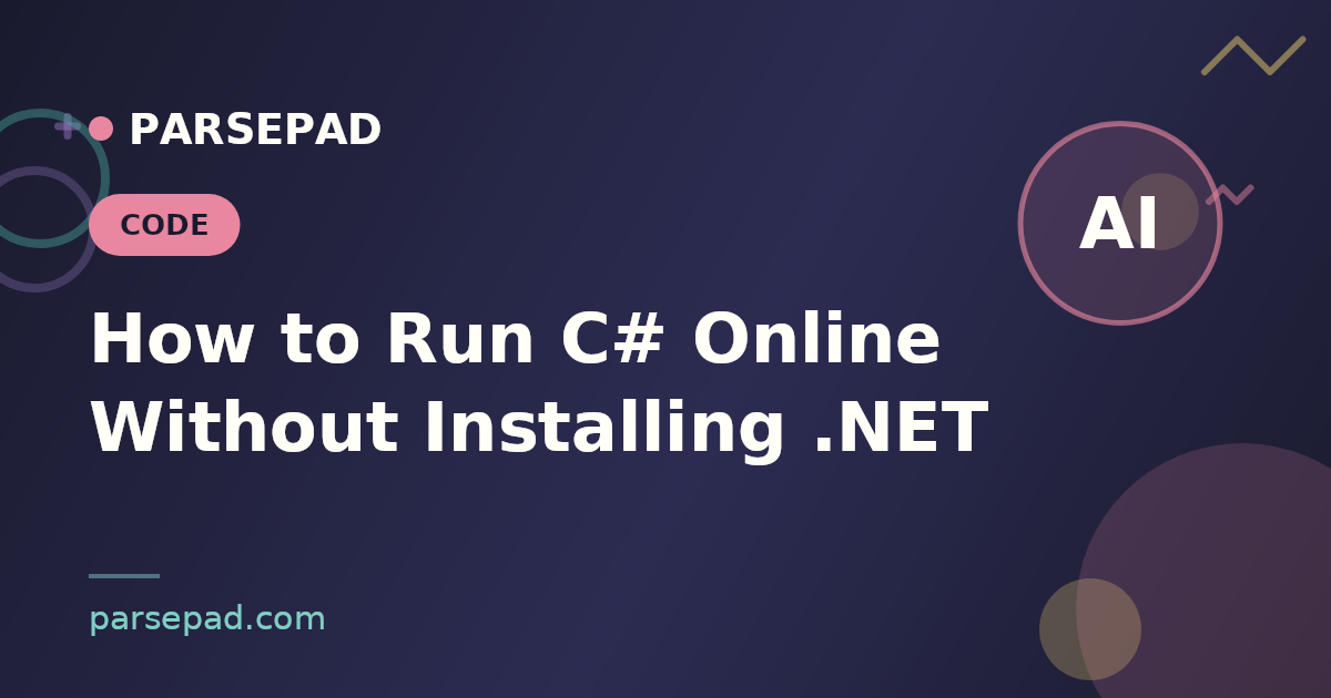 How to Run C# Online Without Installing .NET
